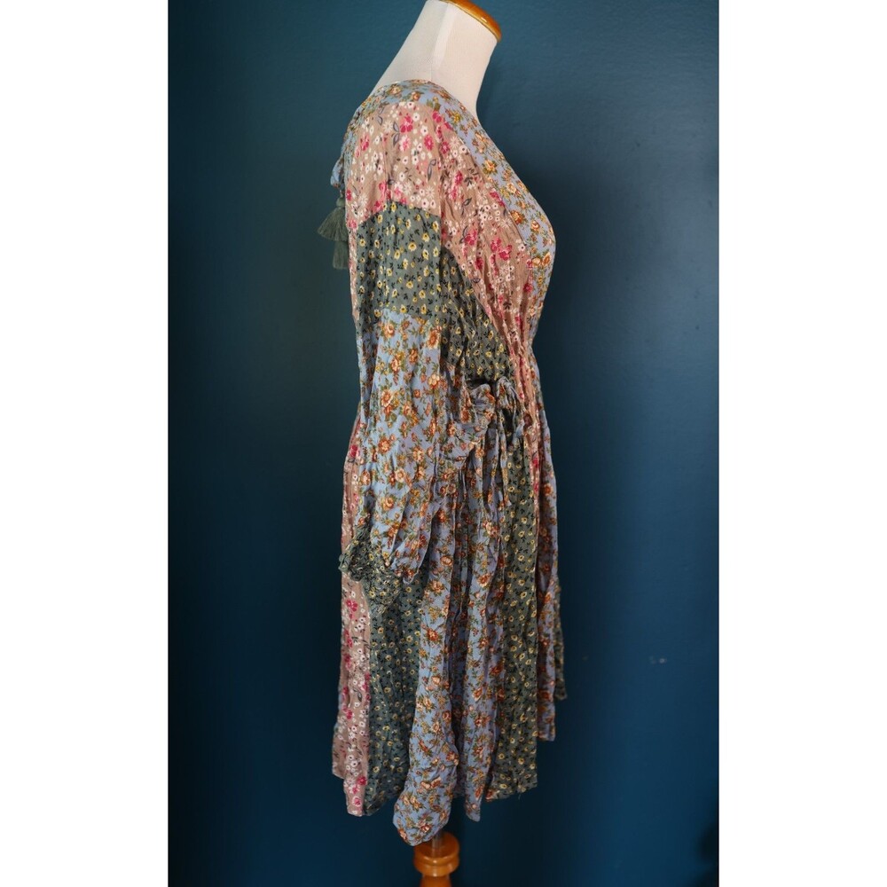 NWT Gigio Floral Colorful Boho Flowy Dress Oversized Cottagecore Peasant Prairie - Picture 7 of 11